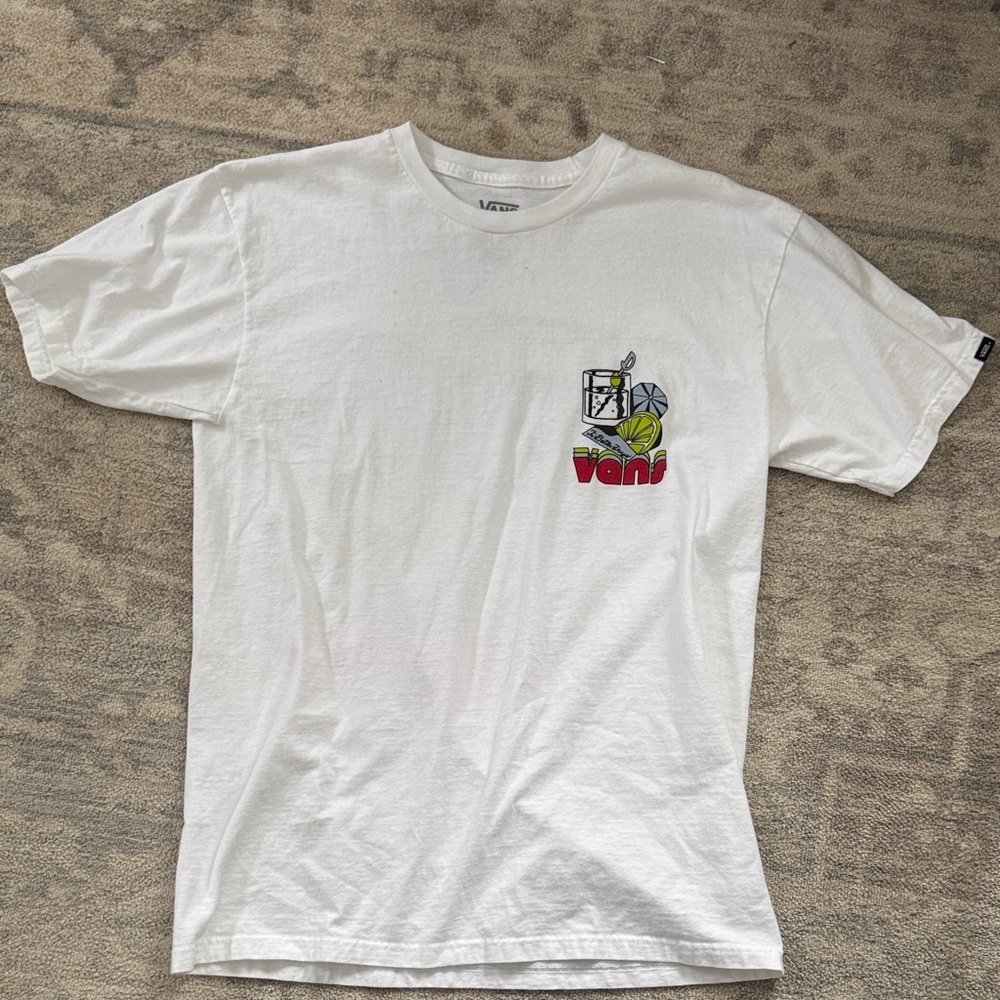 Vans White and Red Graphic Tee
